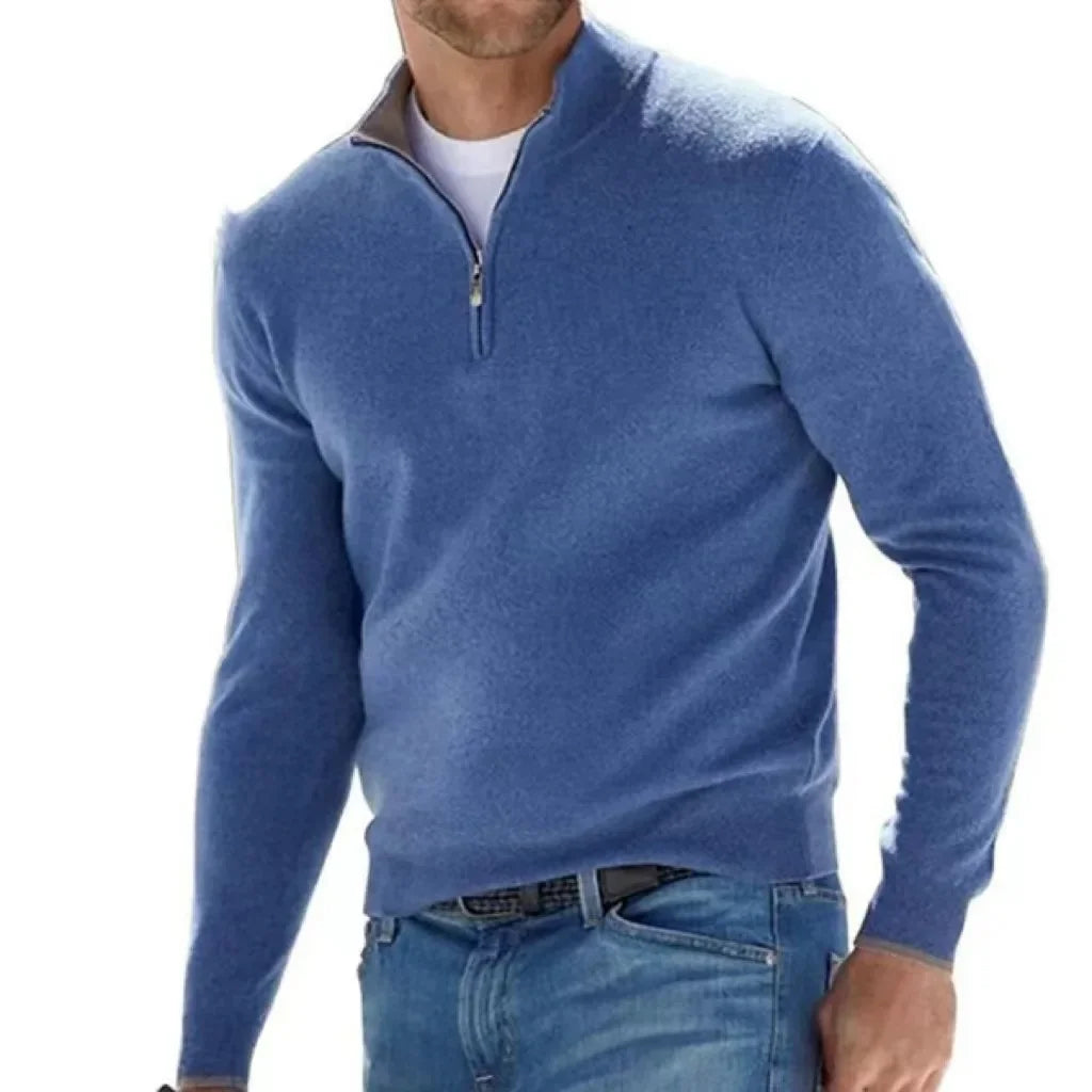 Ben – Eleganter Strickpullover mit Reißverschluss